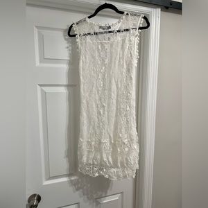 Beautiful sleeveless ivory lace dress NWT